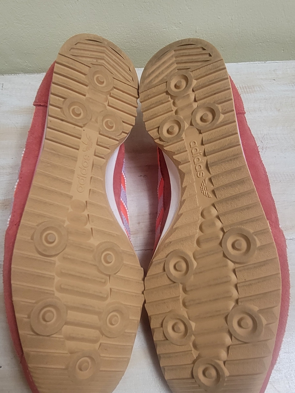 adidas Women’s Coral and Light Pink Retro Sneakers - Picture 2 of 5